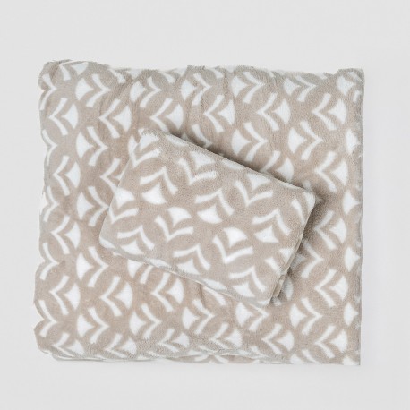 Set di lenzuola pile coral Etea grigio chiaro