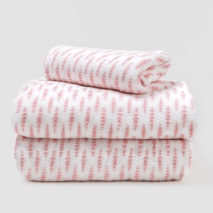 Set di lenzuola pile coral Espiga rosa