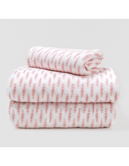 Set di lenzuola pile coral Espiga rosa