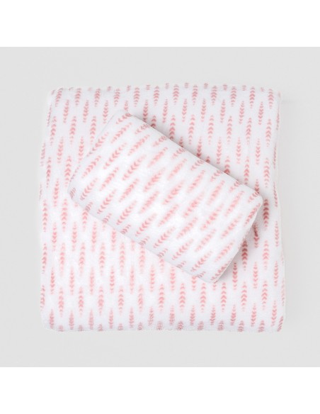 Set di lenzuola pile coral Espiga rosa