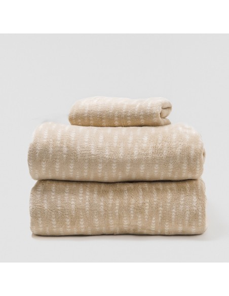 Set di lenzuola pile coral Espiga topo