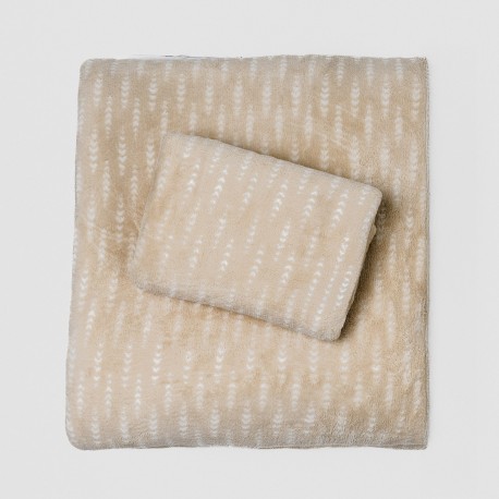 Set di lenzuola pile coral Espiga topo