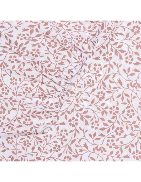 Set di lenzuola cotone Osaka rosa keike