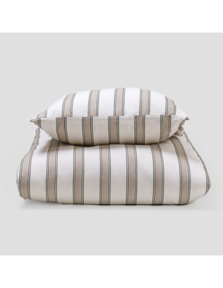 Copripiumino cotone Raya Sitges verde secco - topo