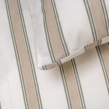 Copripiumino cotone Raya Sitges verde secco - topo