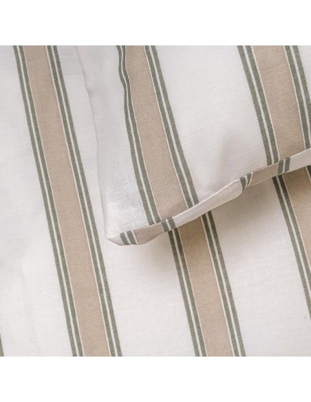 Copripiumino cotone Raya Sitges verde secco - topo