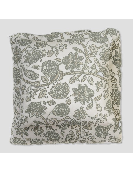 Copripiumino cotone Enelia verde secco - topo