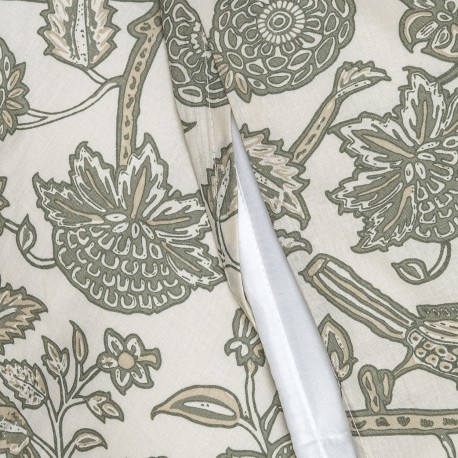 Copripiumino cotone Enelia verde secco - topo