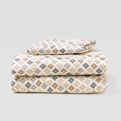 Set di lenzuola flanella Ayana celeste