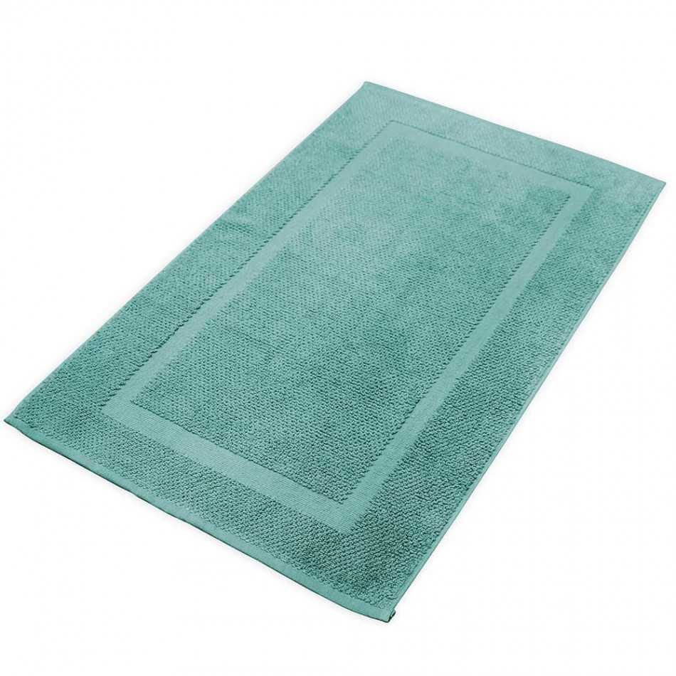 Tappeto antiscivolo bagno 45x75 cm verde acqua in poliestere