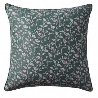 Cuscino  Amira verde bottiglia 55 x 55 federa + imbottitura