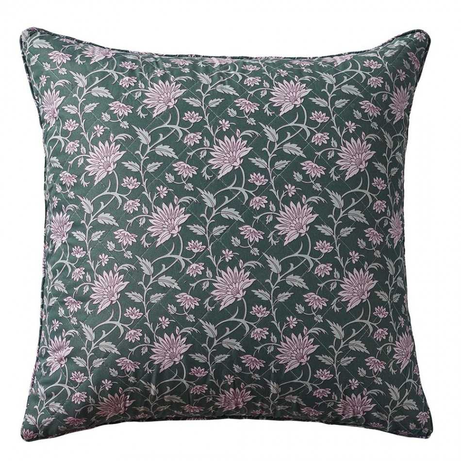 Cuscino  Amira verde bottiglia 55 x 55 federa + imbottitura