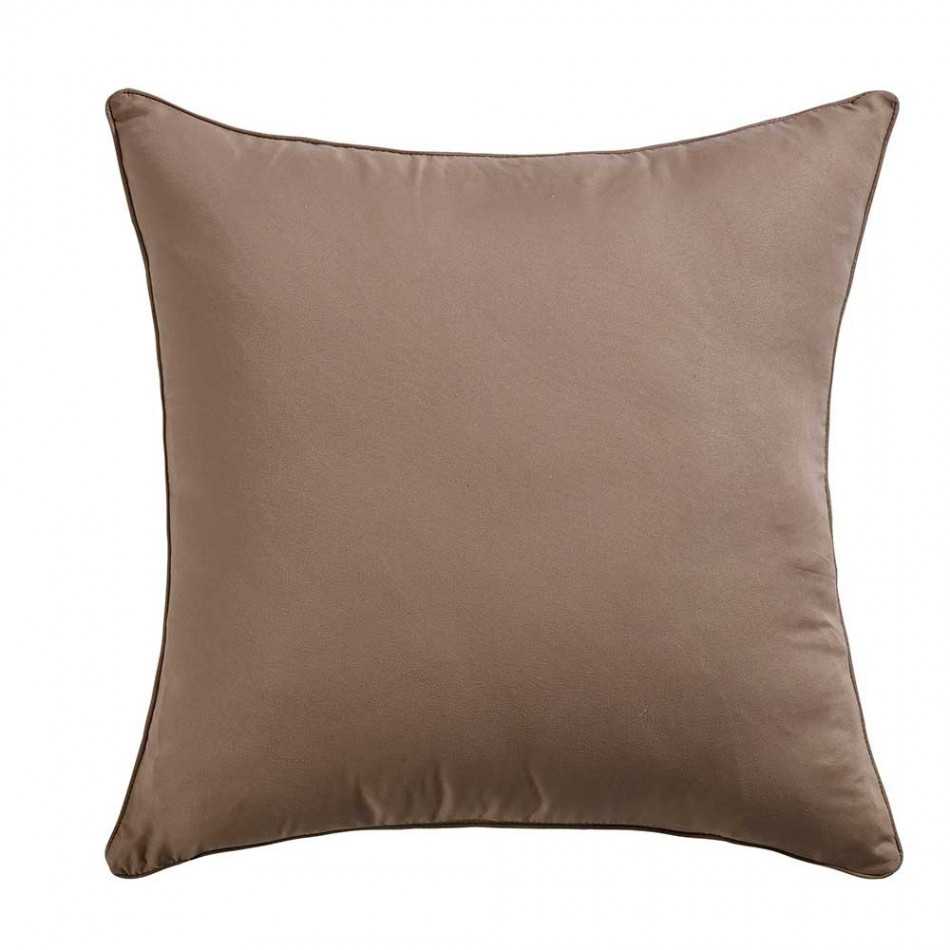 Cuscino jacquard ciniglia Elsa negativo sabbia - bianco federa + imbottitura