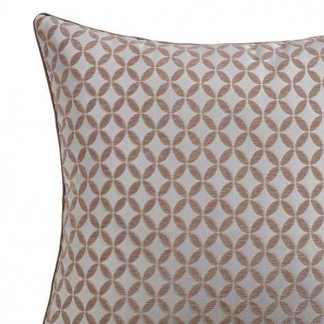 Cuscino jacquard ciniglia Elsa negativo sabbia - bianco federa + imbottitura