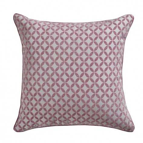 Cuscino  jacquard ciniglia Elsa negativo malva rosa - bianco federa + imbottitura Cuscino  jacquard ciniglia Elsa negativo malva rosa - bianco federa + imbottitura
