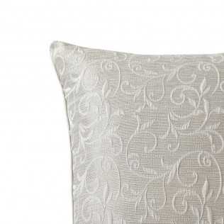 Cuscino  jacquard ciniglia Mariola sabbia federa + imbottitura 2