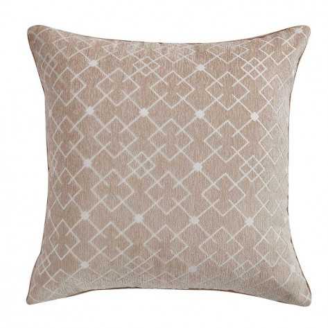 Cuscino jacquard Ciniglia Caro sabbia  55x55 - federa + imbottitura