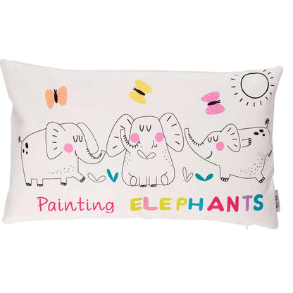 Federa per cuscino a forma di elefante, confezione da 2