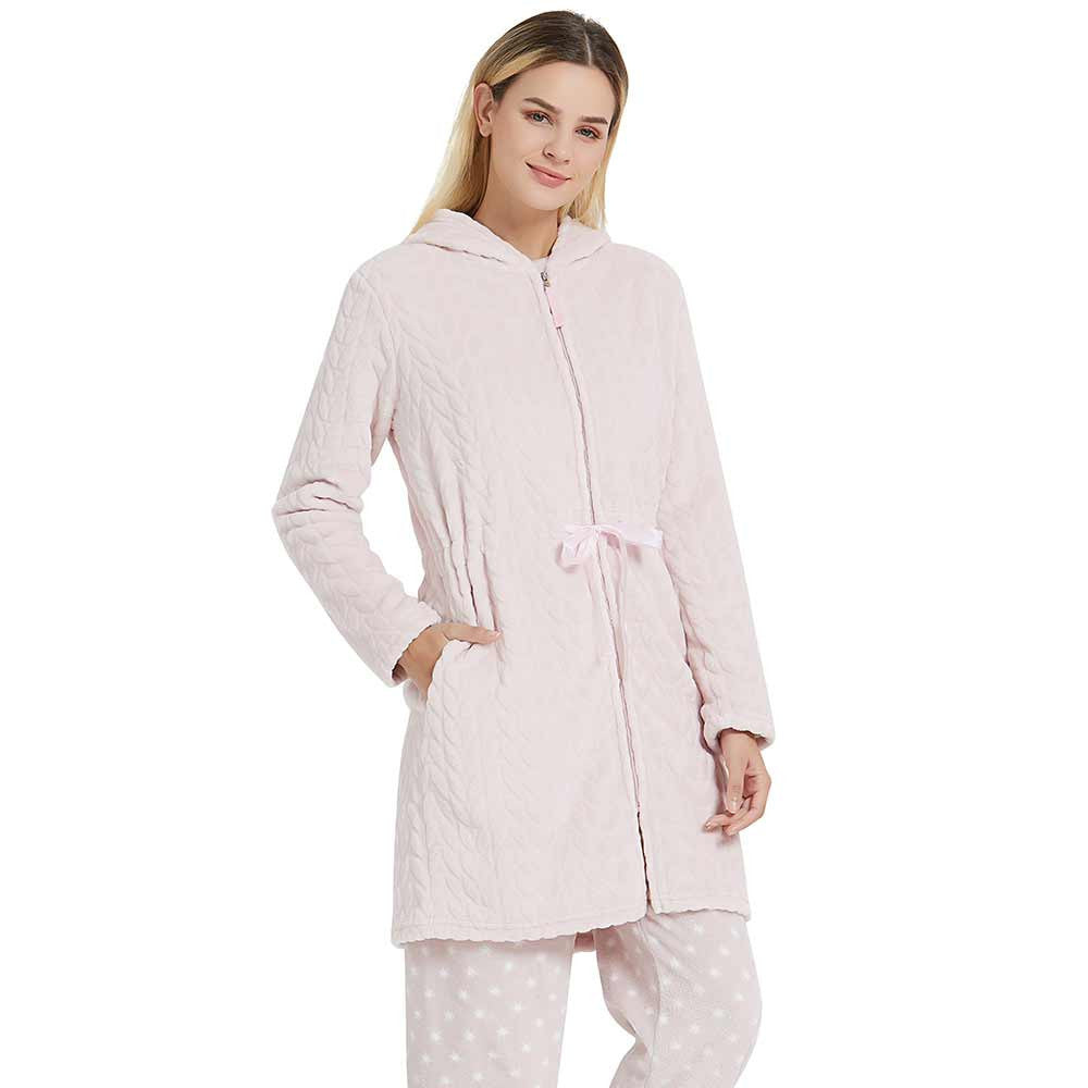 VESTAGLIA IN VELLUTO DEVORE CON CAPPELLO LISA