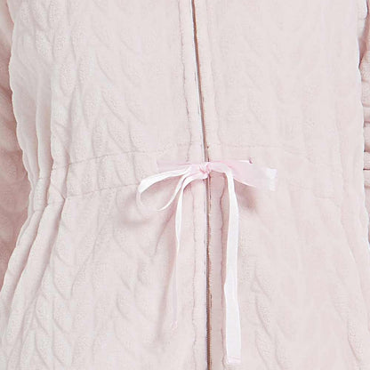 VESTAGLIA IN VELLUTO DEVORE CON CAPPELLO LISA