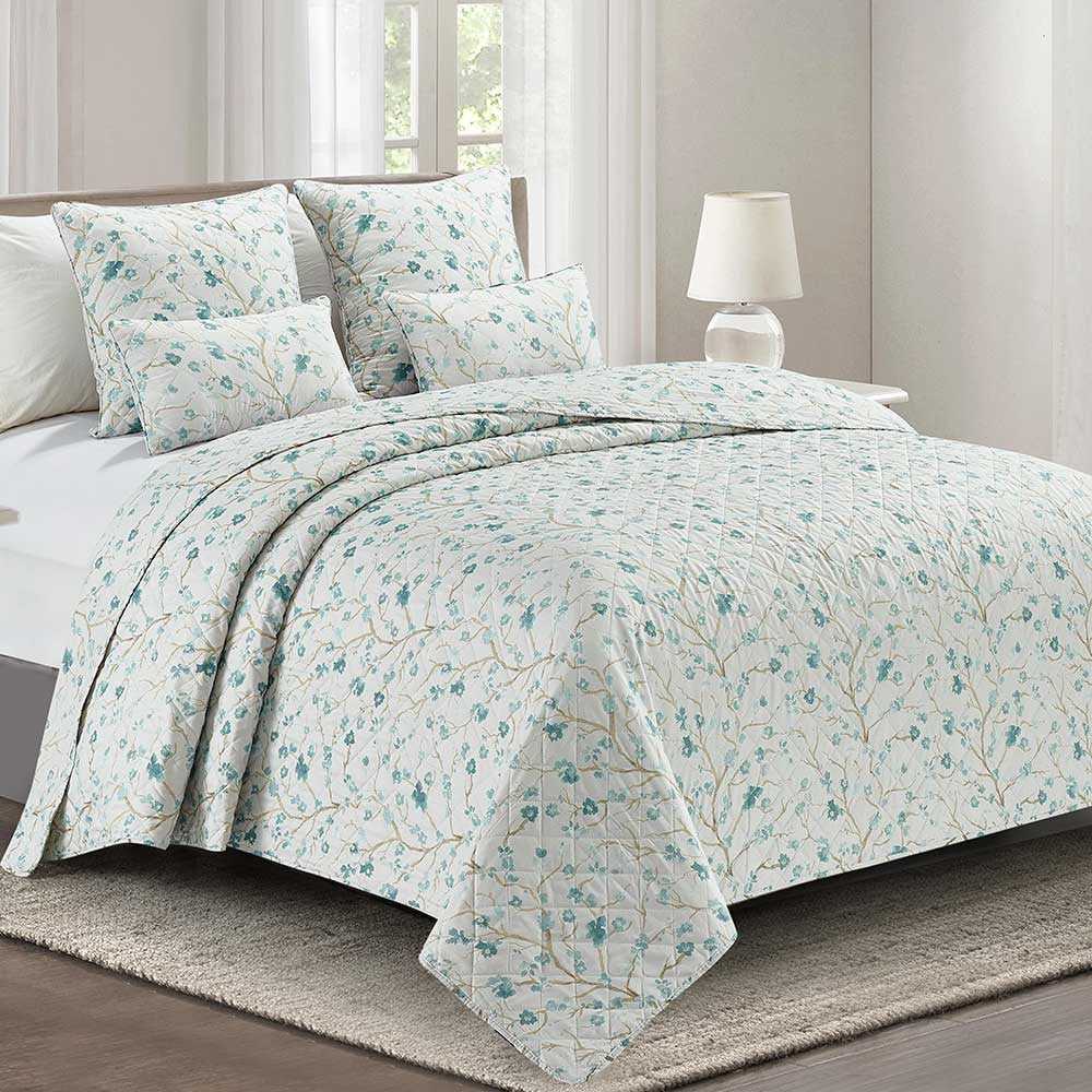 Colcha bouti Samanta verde tiffany