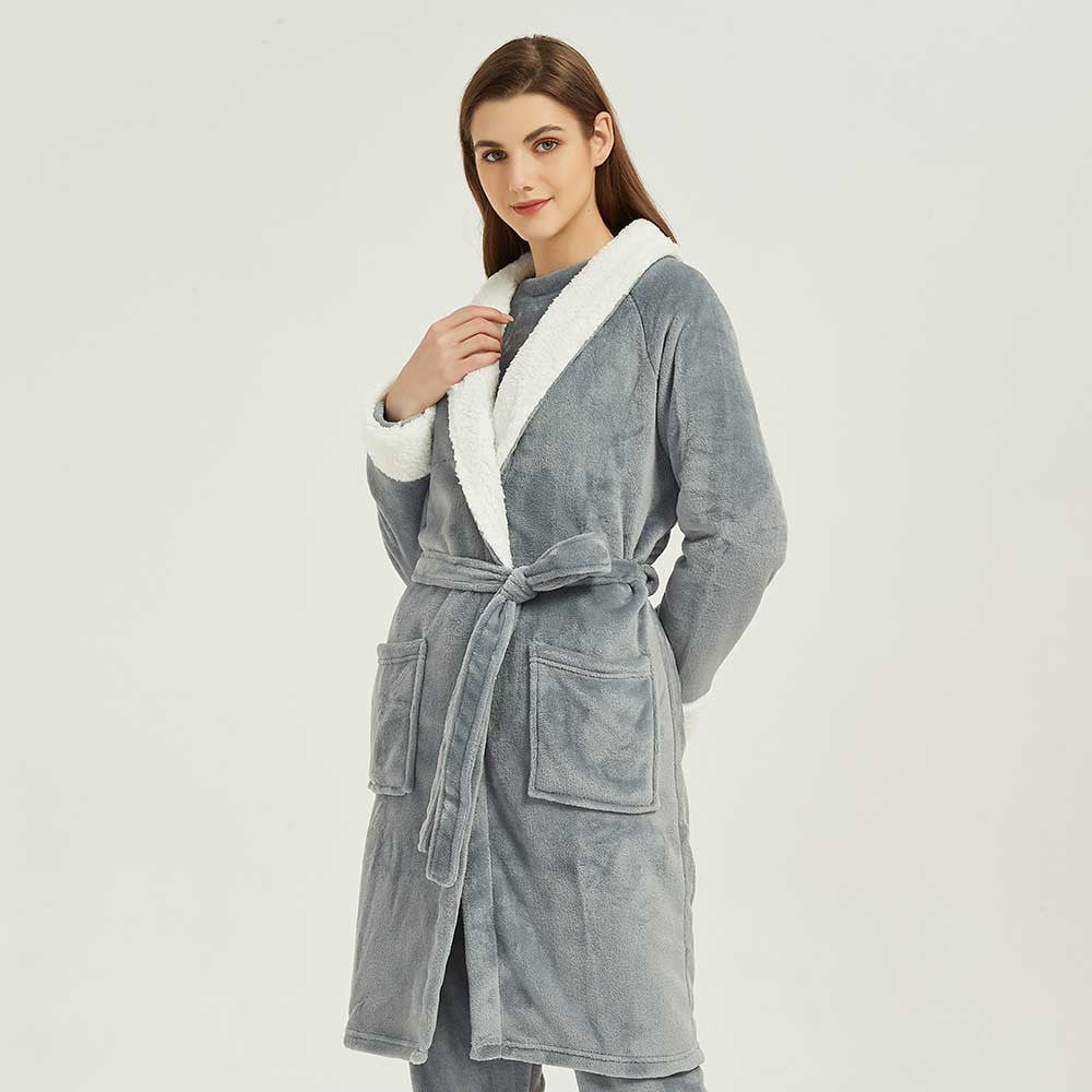 VESTAGLIA IN VELLUTO SHERPA SEMPLICE