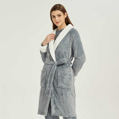 VESTAGLIA IN VELLUTO SHERPA SEMPLICE