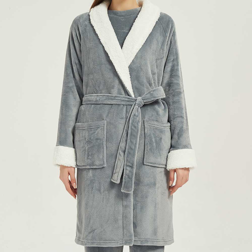 VESTAGLIA IN VELLUTO SHERPA SEMPLICE