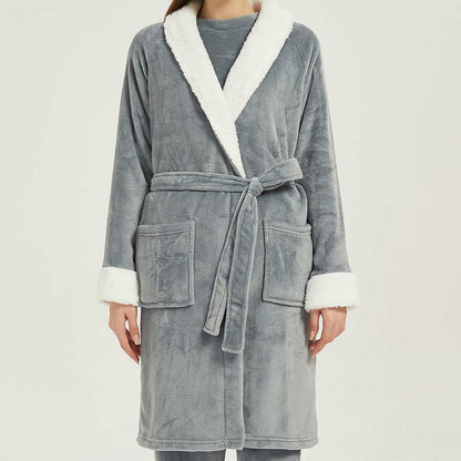 VESTAGLIA IN VELLUTO SHERPA SEMPLICE