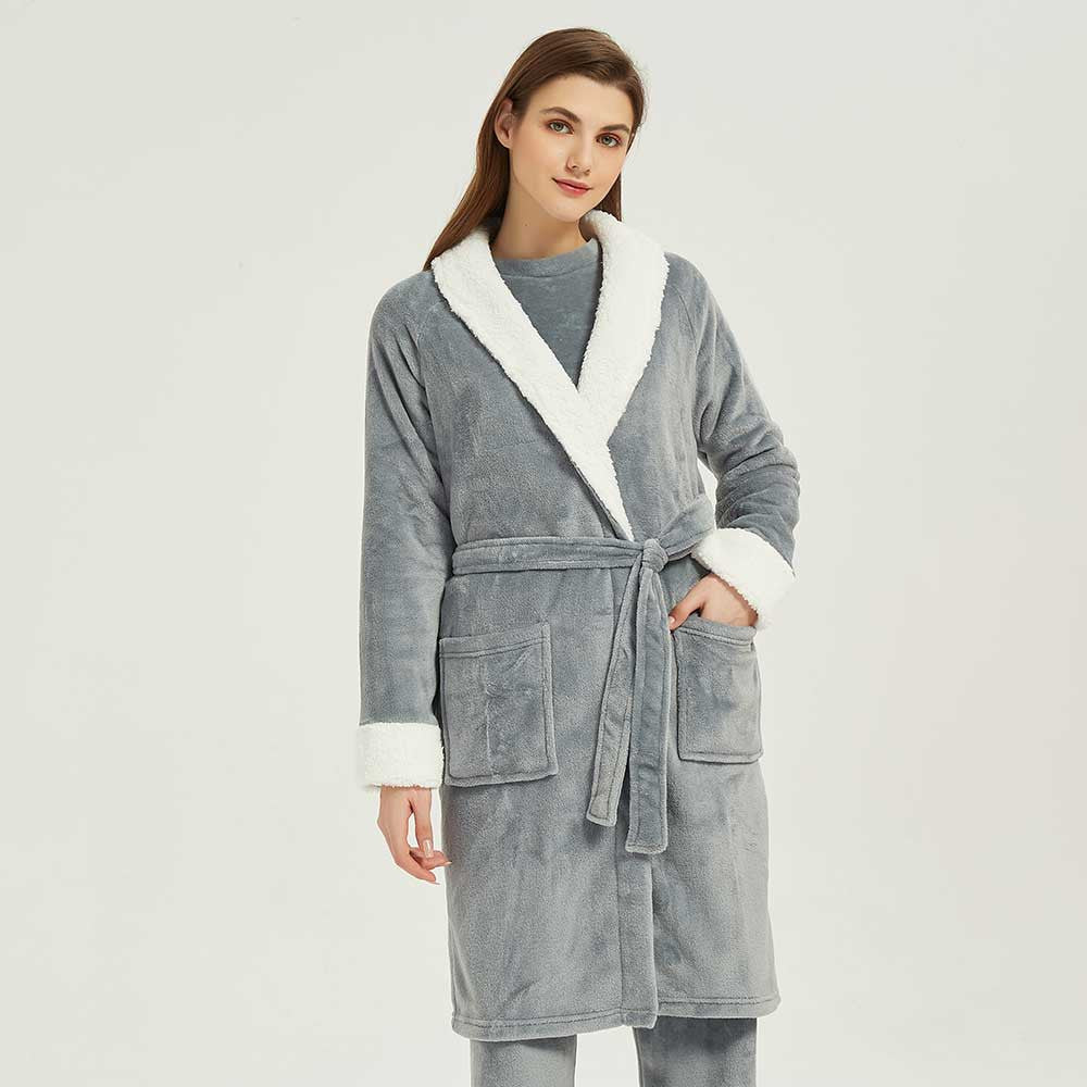 VESTAGLIA IN VELLUTO SHERPA SEMPLICE