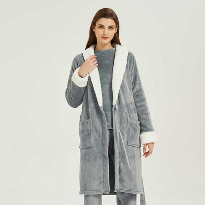 VESTAGLIA IN VELLUTO SHERPA SEMPLICE