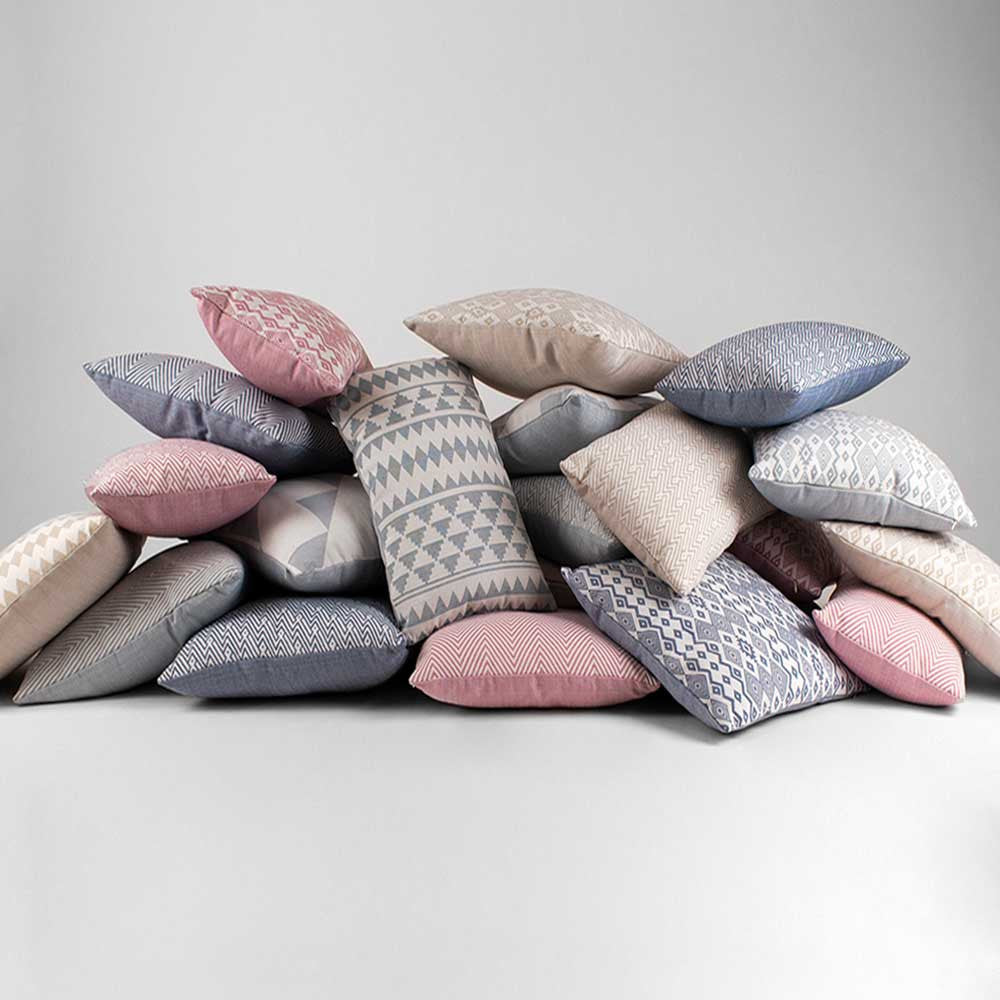 CUSCINO JACQUARD BLU FELI