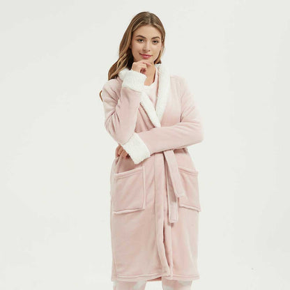 VESTAGLIA IN VELLUTO SHERPA SEMPLICE