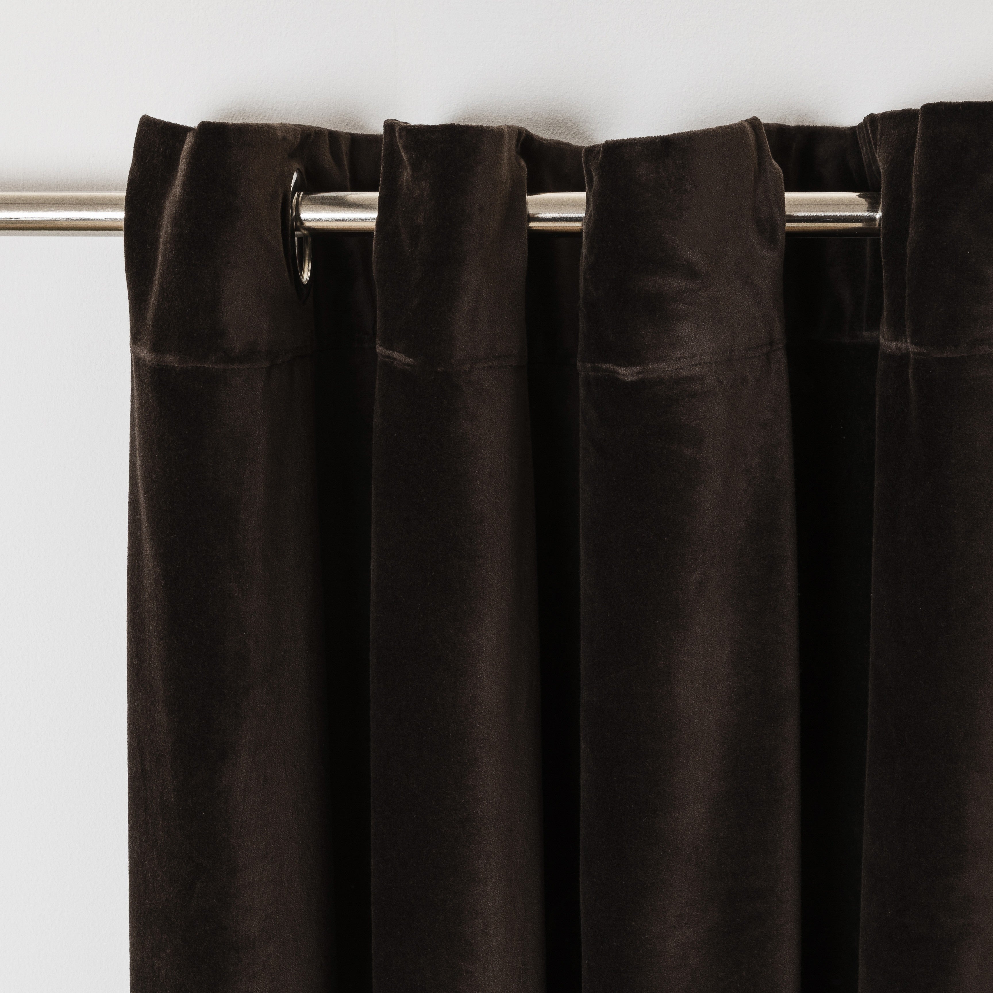 TENDA CON OCCHIELLI IN VELLUTO DI COTONE 140X260CM