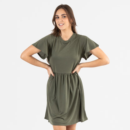 CAMICIA DA NOTTE A MANICHE CORTE