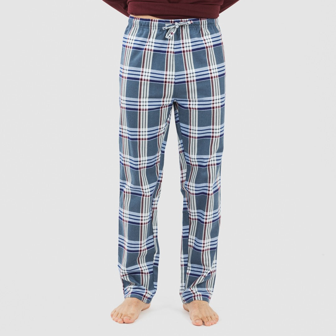 Pigiama da uomo in flanella con motivo a quadri XAVI