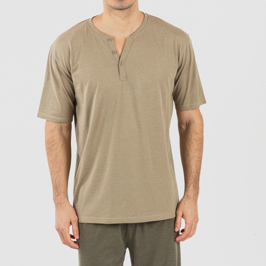 Pigiama lungo/corto da uomo con bottoni semplici