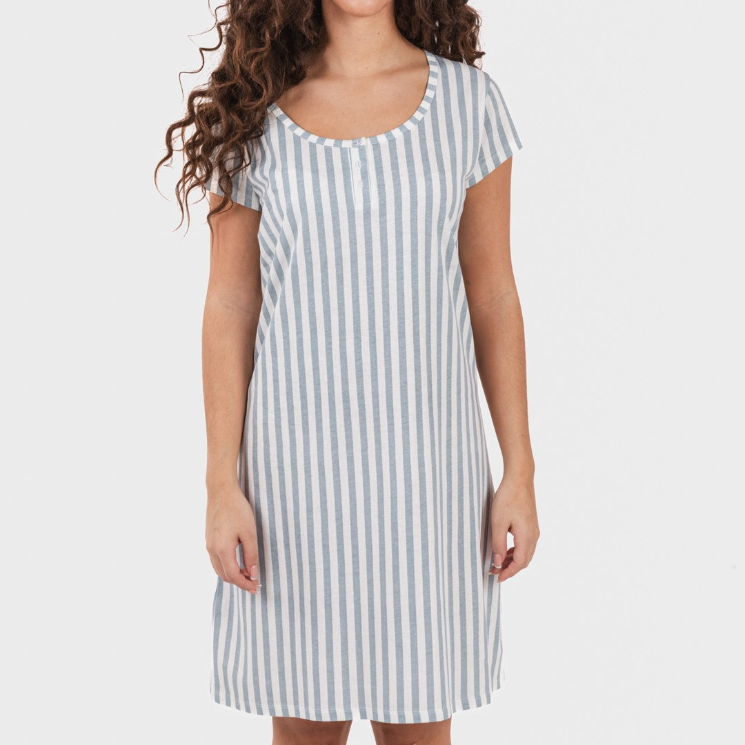 BLUSA A MANICHE CORTE A RIGHE DA DONNA ANNE