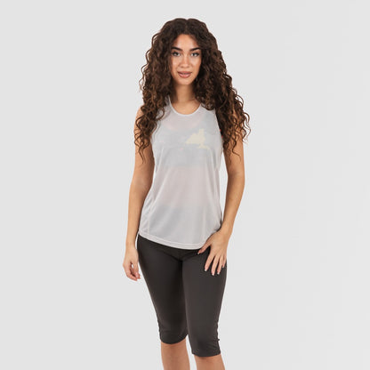 Completo sportivo da donna con leggings corti e spalline
