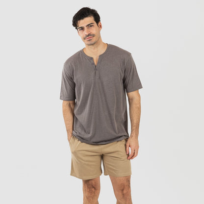 Pigiama corto da uomo con bottoni semplici