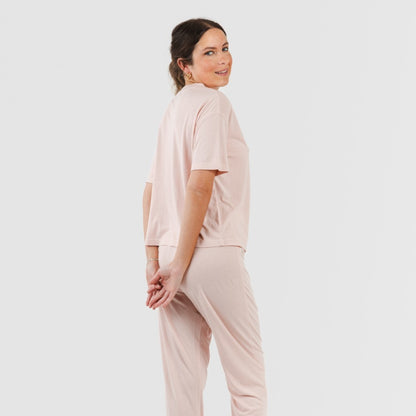 Pigiama lungo/corto da donna in viscosa semplice