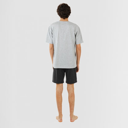 Pigiama corto da uomo con bottoni semplici