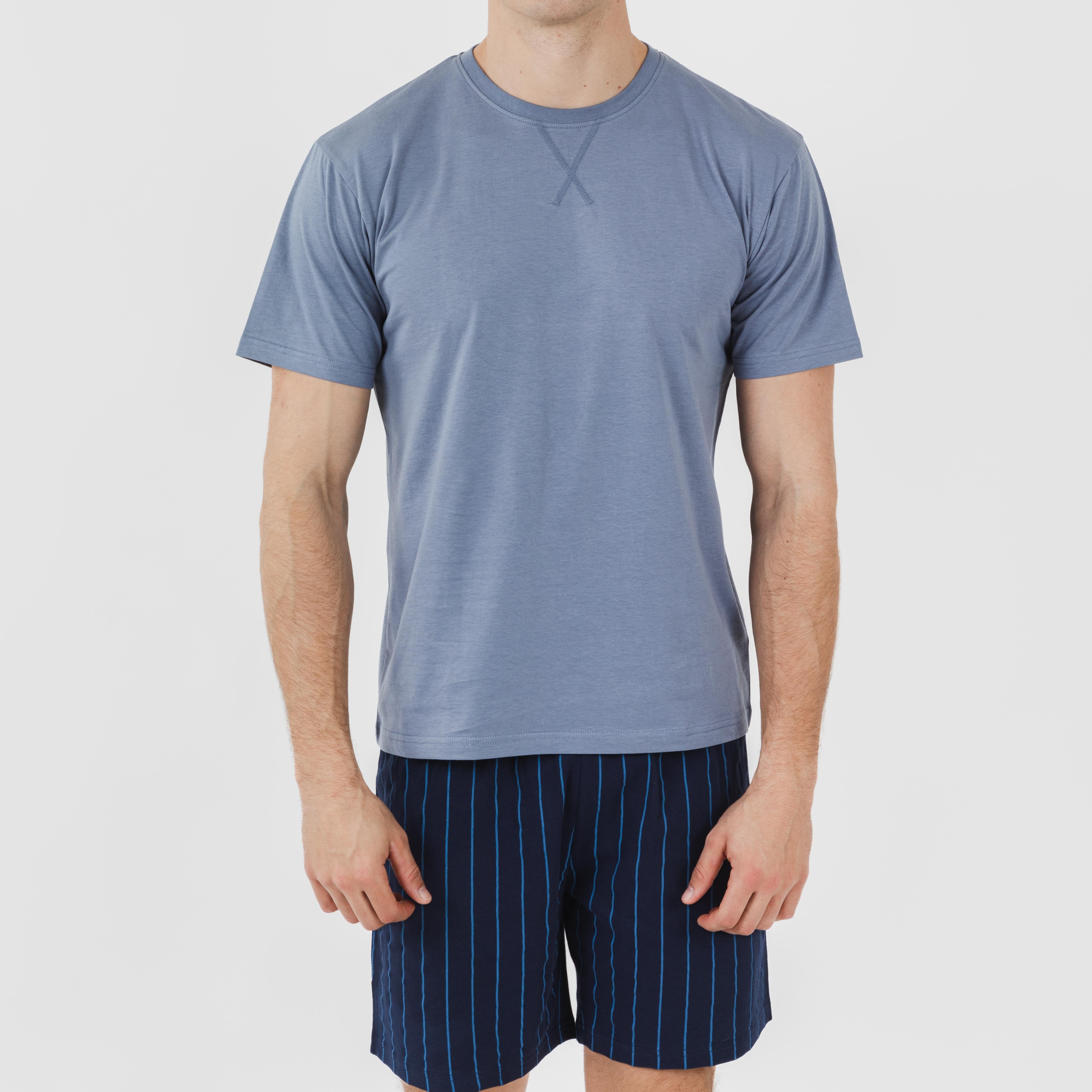 Pigiama corto da uomo a righe MORITZ