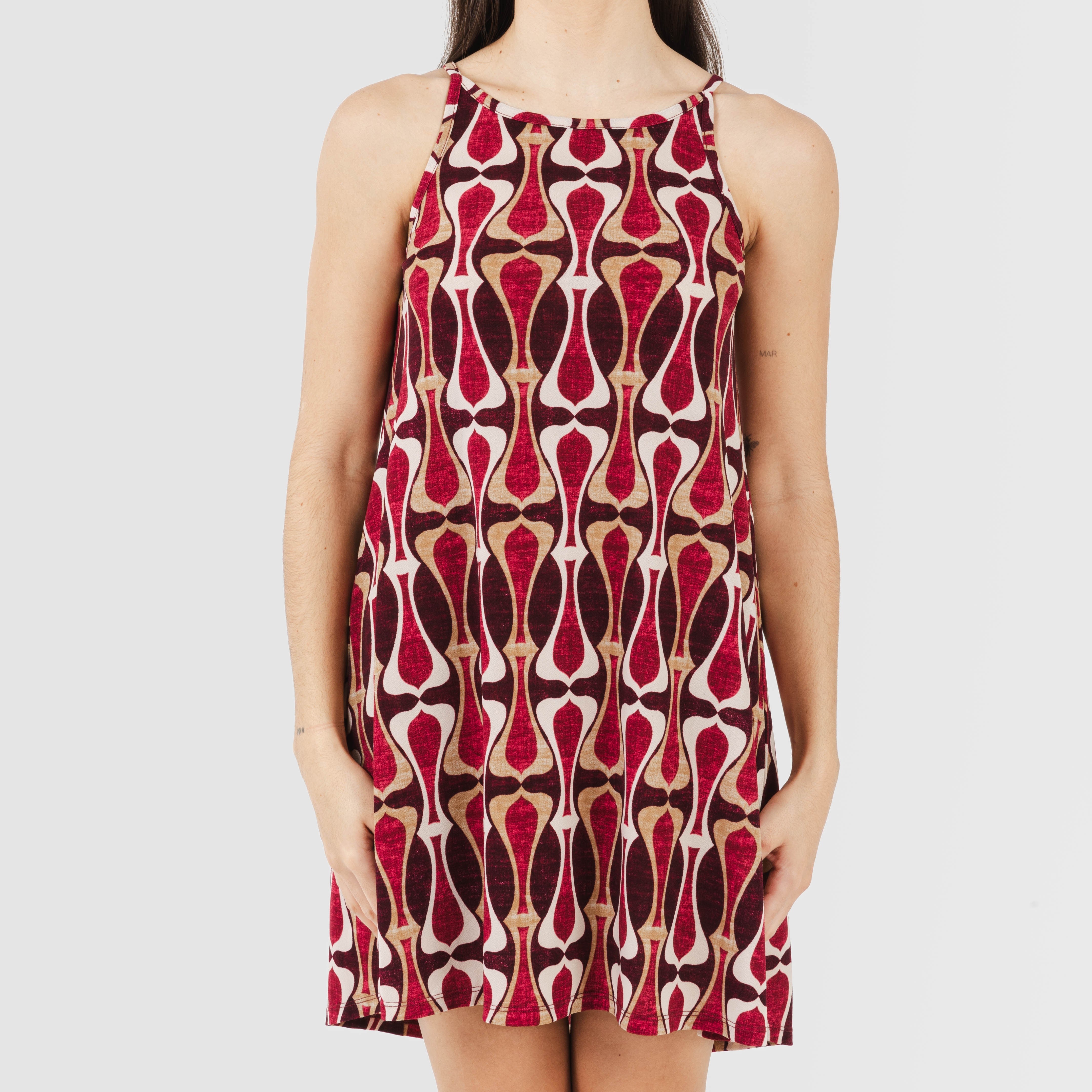 Abito corto con spalline di Castelar Crepe