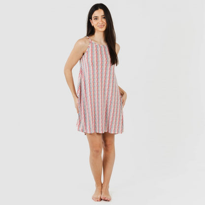 Abito corto in crepe con spalline