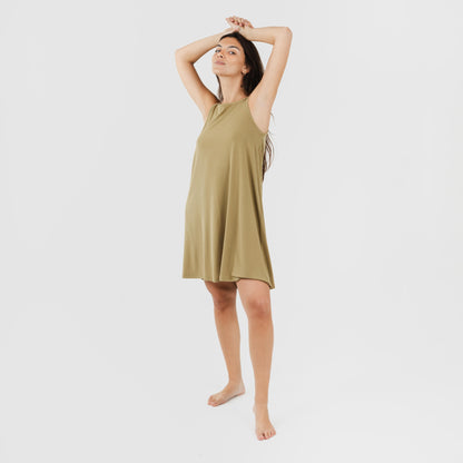 ABITO CORTO CON SPALLINE IN CREPE SEMPLICI