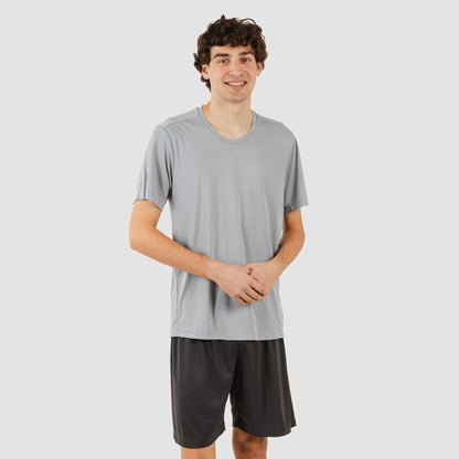 COMPLETO SPORTIVO PANTALONCINI TECNICI SEMPLICI DA UOMO