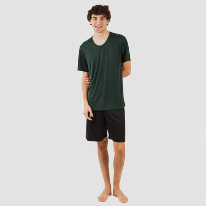 COMPLETO SPORTIVO PANTALONCINI TECNICI SEMPLICI DA UOMO