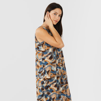 ABITO LUNGO IN CREPE CON SPALLINE ULIENA TAGLIA UNICA