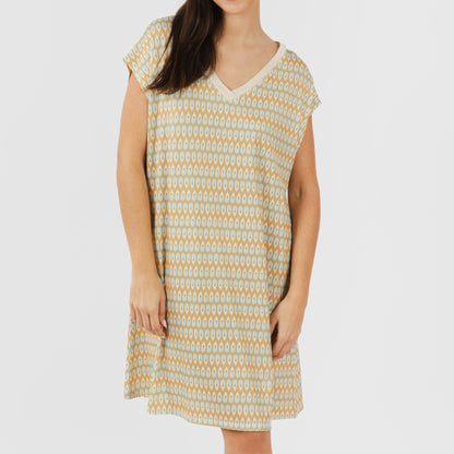 ABITO CORTO MORBIDO MENTA M/FLOWY